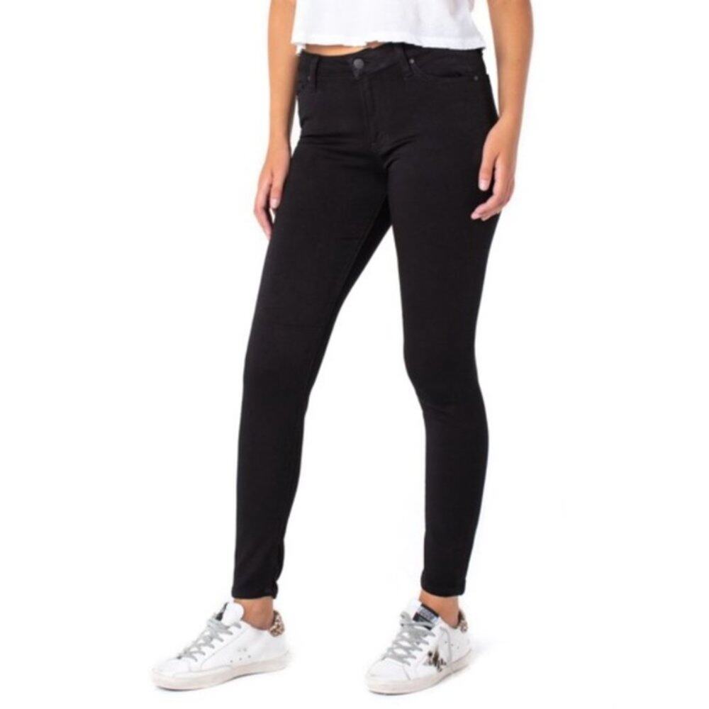 NWOT Celebrity Pink Jeans Mid Rise Skinny Black Denim Plus Size 15/32 Women's